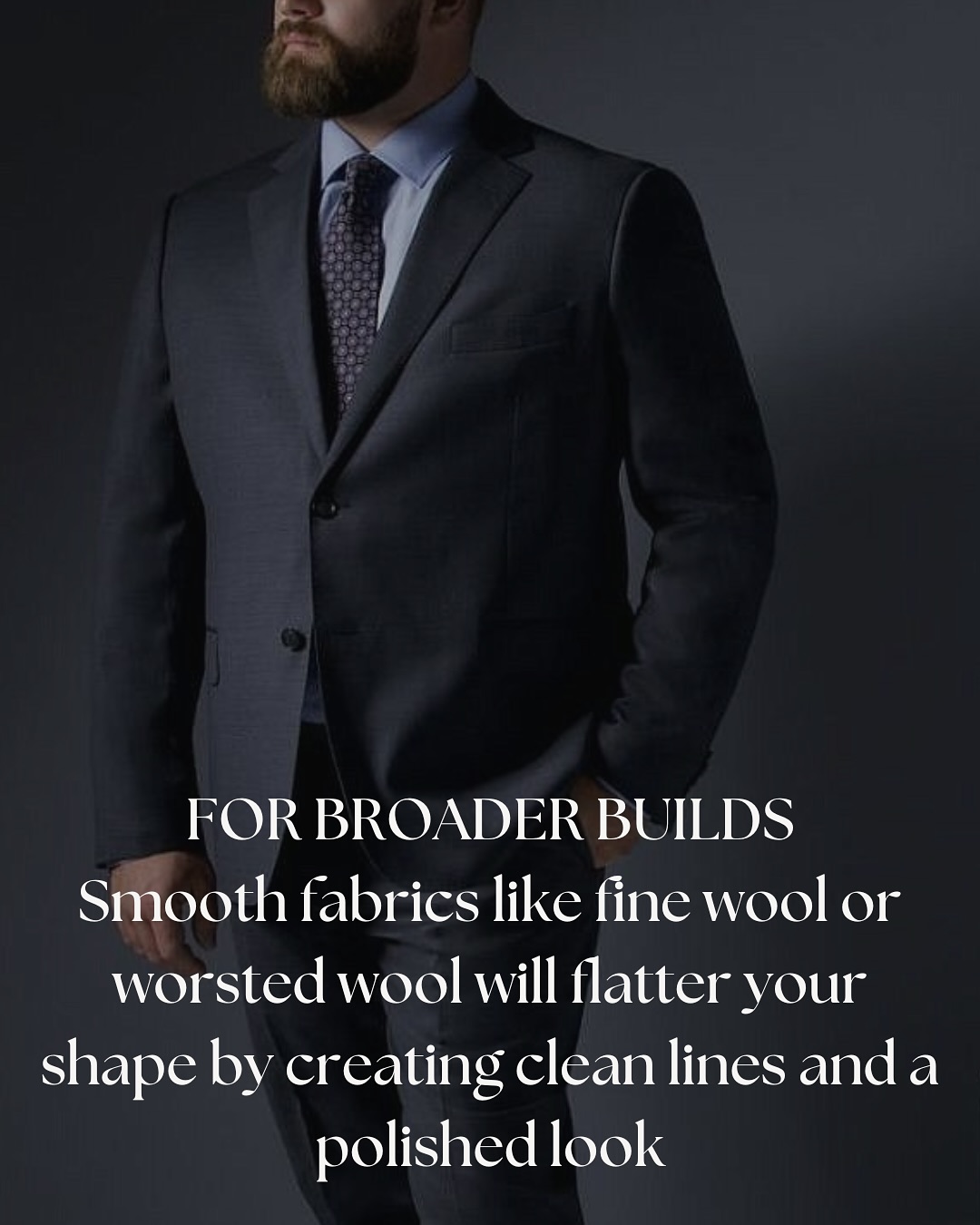 Client in Hollywood Textiles suit